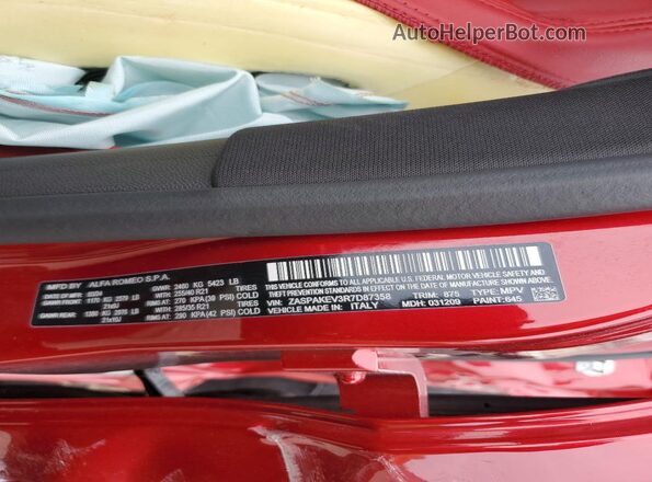 ZASPAKEV3R7D87358 2024 ALFA ROMEO STELVIO Red 