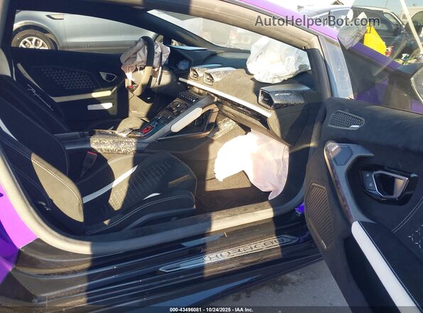 ZHWUD4ZF7KLA12503 2019 LAMBORGHINI HURACAN Purple Widok wnętrza z przodu