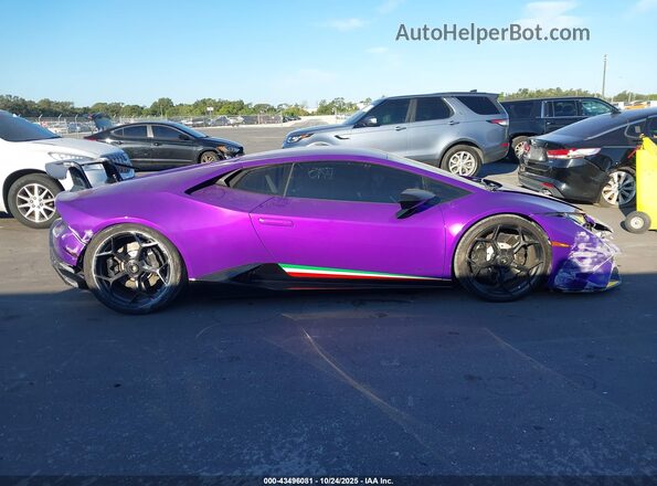 ZHWUD4ZF7KLA12503 2019 LAMBORGHINI HURACAN Purple Widok wnętrza z tyłu