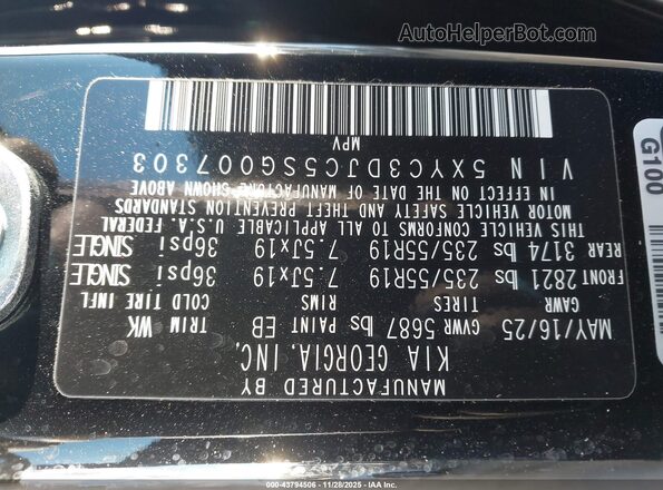 5XYC3DJC5SG007303 2025 KIA EV6 Black 