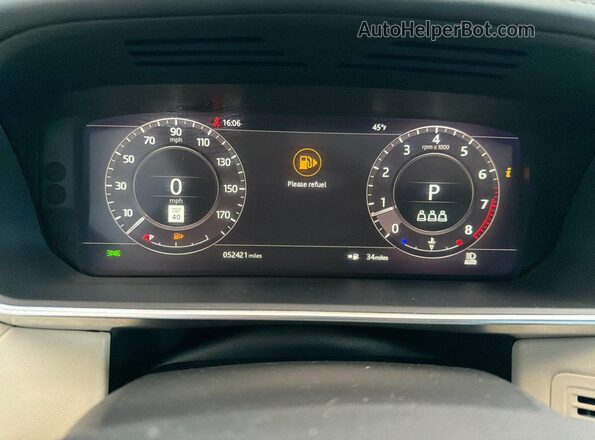 SALWR2SE3LA728374 2020 LAND ROVER RANGE ROVER Gray Widok zestawu wskaźników