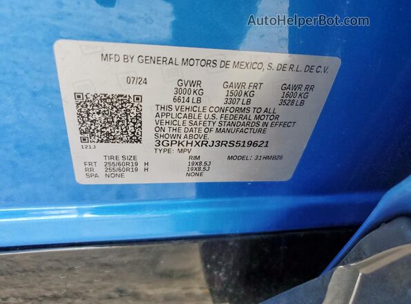 3GPKHXRJ3RS519621 2024 HONDA PROLOGUE Blue 