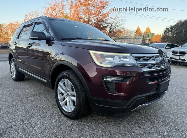 1FM5K8D85JGB14370 2018 FORD FORD EXPLORER Бордовый Задняя левая четверть