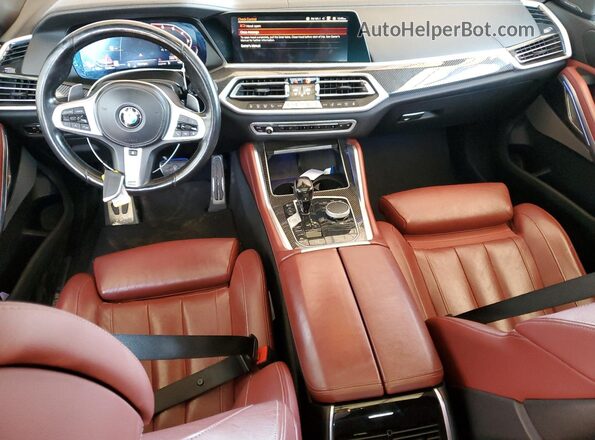 5UXCY8C0XN9J38713 2022 BMW X6 White Widok zestawu wskaźników