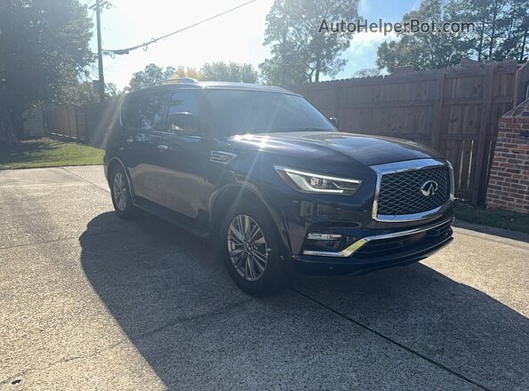 JN8AZ2AFXM9718038 2021 INFINITI QX80 Blue Հետևի ձախ