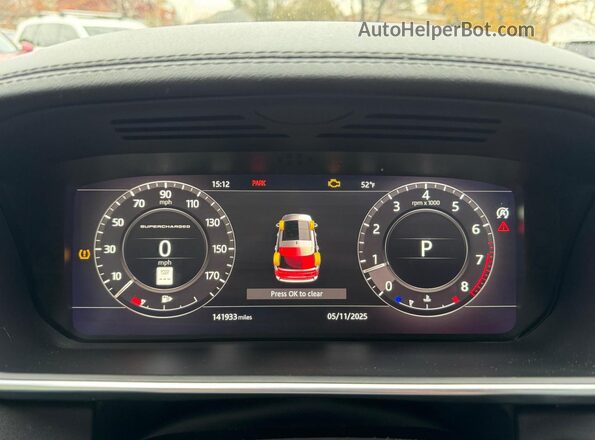 SALGS5RE6JA397139 2018 LAND ROVER RANGE Black ხელსაწყოთა პანელის ხედი