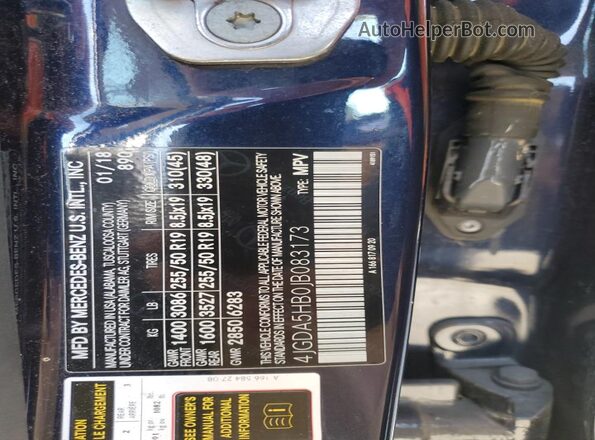 4JGDA5HB0JB083173 2018 MERCEDES-BENZ GLE-CLASS Blue 