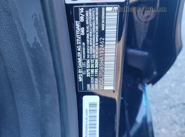 WDDLJ7DB5HA192462 2017 MERCEDES-BENZ CLS-CLASS Black Вид задніх сидінь
