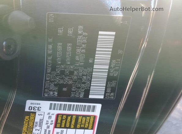 5TDDSKFC0RS121565 2024 TOYOTA SIENNA Blue Widok wnętrza 360 stopni