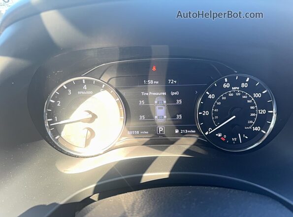 JN8AZ2AFXM9718038 2021 INFINITI QX80 Blue Սարքավորումների վահանակի տեսք