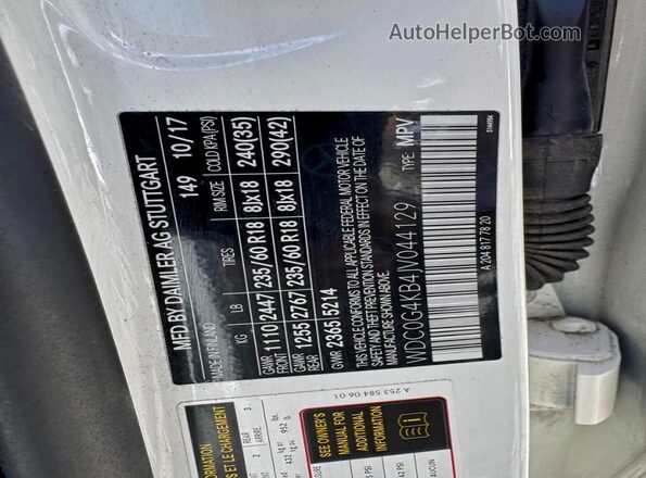 WDC0G4KB4JV044129 2018 MERCEDES-BENZ GLC-CLASS White 