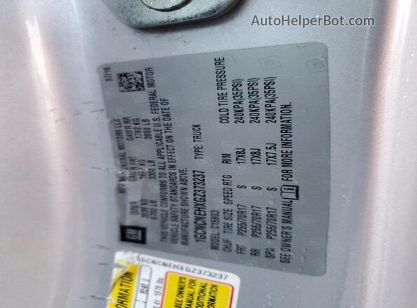 1GCNCNEHXGZ373237 2016 CHEVROLET ALL MODELS Silver 