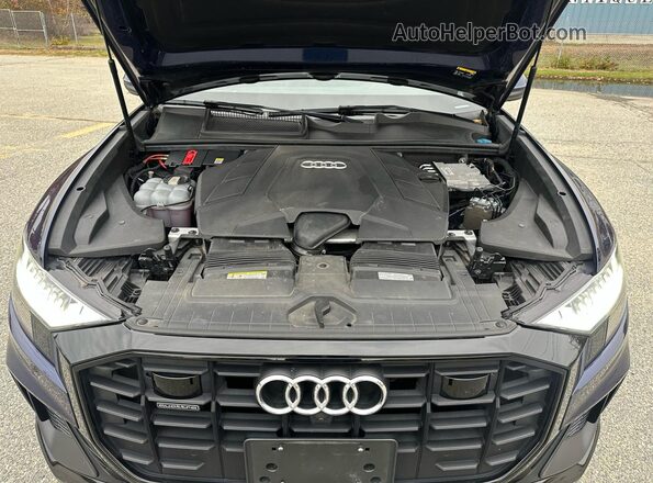 WA1EVAF18MD015075 2021 AUDI Q8 Blue Dashboard view