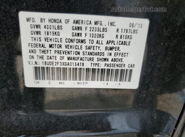 19UDE2F3XGA015479 2016 ACURA ILX Black 