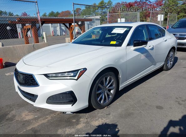 19UUB5F33MA006290 2021 ACURA TLX White წინა მარცხენა ხედი სამი მეოთხედიდან