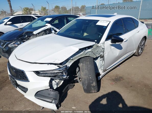 19UUB5F67MA009137 2021 ACURA TLX White Առջևի ձախ երեք քառորդ տեսարան