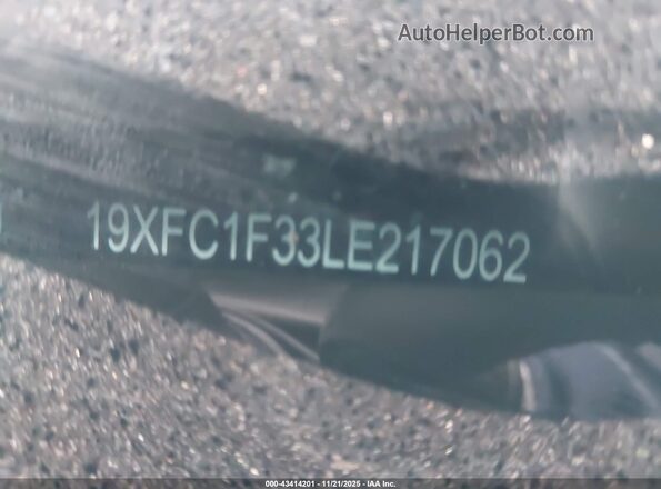 19XFC1F33LE217062 2020 HONDA CIVIC White 