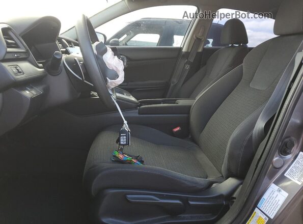 19XZE4F55ME007588 2021 HONDA INSIGHT Gray Widok wnętrza z przodu