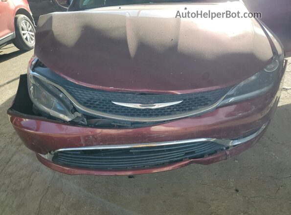 1C3CCCAB0GN161097 2016 CHRYSLER 200 Темно-бордовый Вид задней части салона