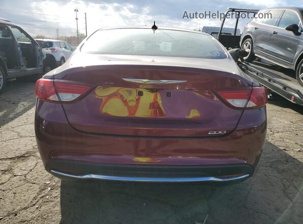 1C3CCCAB9GN177864 2016 CHRYSLER 200 Burgundy უკანა ხედი