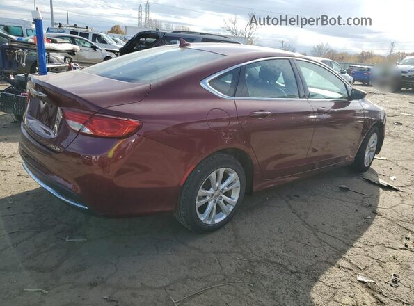 1C3CCCAB9GN177864 2016 CHRYSLER 200 Burgundy უკანა მარჯვენა