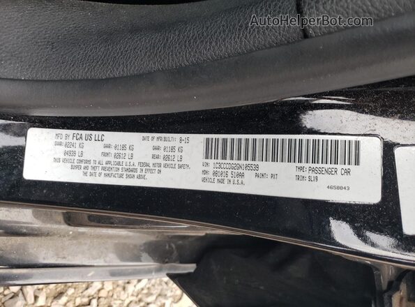 1C3CCCDG2GN105539 2016 CHRYSLER 200 Черный Вид подкапотного пространства