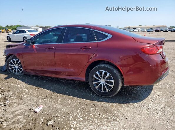 1C3CCCFB9GN107449 2016 CHRYSLER 200 Maroon Trasero izquierdo