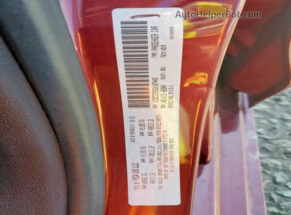 1C3CCCFB9GN107449 2016 CHRYSLER 200 Maroon Vista de la etiqueta del VIN
