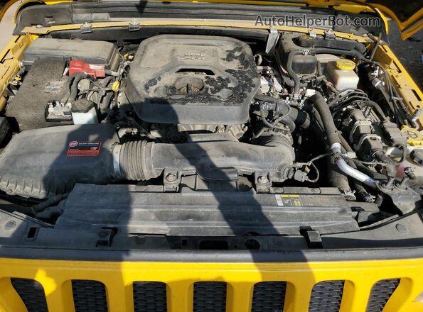 1C4HJXDN0LW148102 2020 JEEP WRANGLER Yellow Widok wnętrza z tyłu