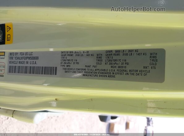 1C4HJXFG8PW500699 2023 JEEP WRANGLER White Вид підкапотного простору