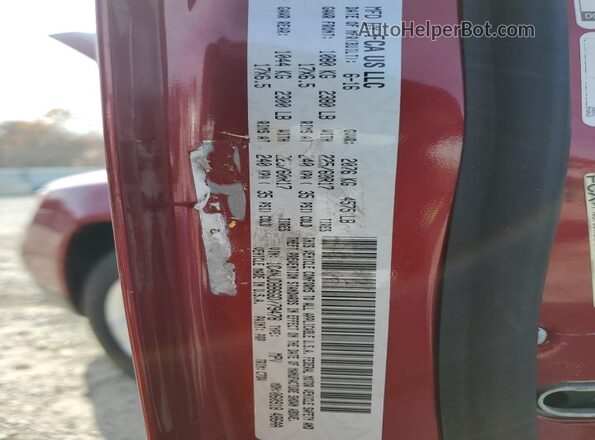 1C4NJDBB6GD779478 2016 JEEP COMPASS Red Вид наклейки з VIN-кодом