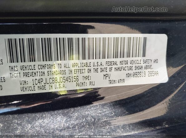 1C4PJLCB8JD545156 2018 JEEP CHEROKEE Black 