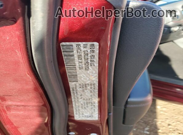 1C4RDJDG1RC217531 2024 DODGE DURANGO Burgundy Вид наклейки з VIN-кодом