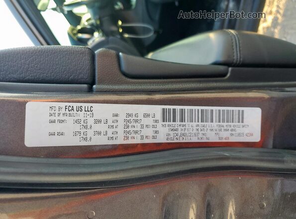 1C4RJEAG9LC212637 2020 JEEP GRAND Угольный Вид наклейки с VIN-кодом
