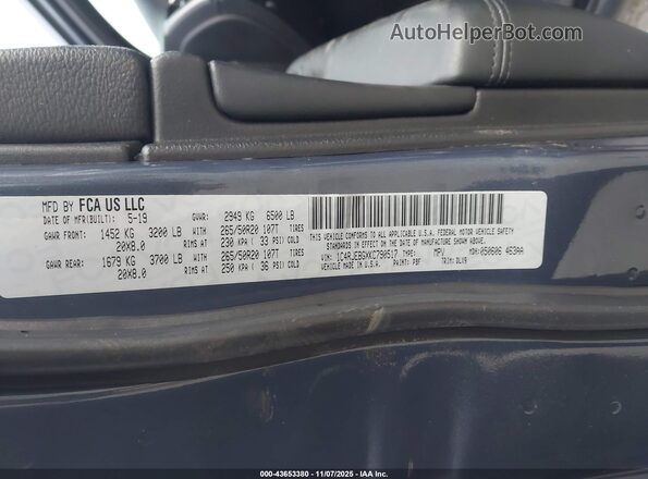 1C4RJEBGXKC790517 2019 JEEP GRAND CHEROKEE Light Blue 
