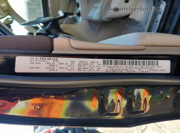 1C4RJECGXLC301095 2020 JEEP GRAND Фиолетовый Панорамный вид салона 360°