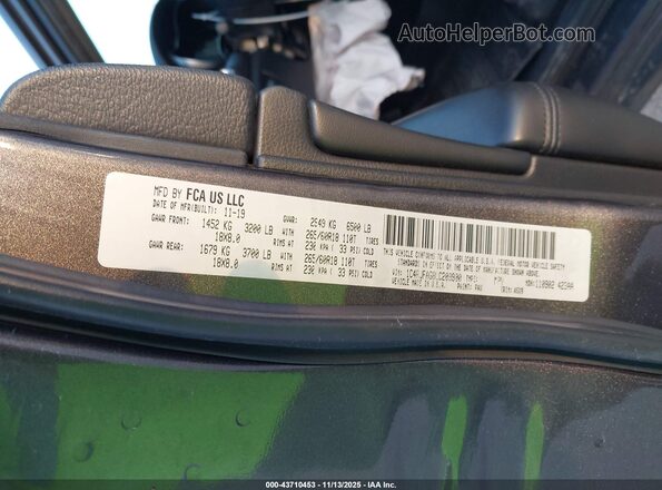 1C4RJFAG8LC209900 2020 JEEP GRAND CHEROKEE Gray Շարժիչի բաժամունքի տեսք