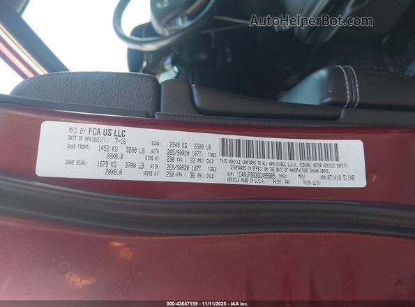 1C4RJFBG3GC495885 2016 JEEP GRAND CHEROKEE Gray Vista del compartimento del motor