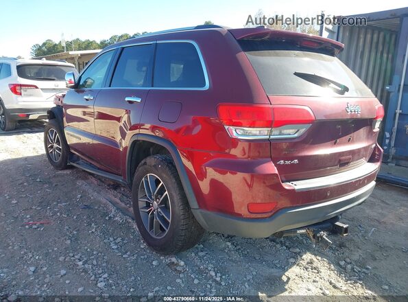 1C4RJFBG7HC765136 2017 JEEP GRAND CHEROKEE Бордовый Задняя левая четверть