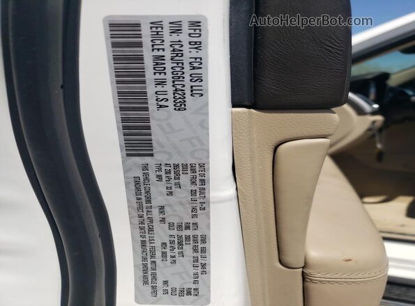 1C4RJFCG6LC423359 2020 JEEP GRAND White Панорамний вид салону 360°