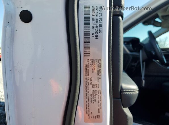 1C4RJHAG4PC535890 2023 JEEP GRAND Белый Вид наклейки с VIN-кодом