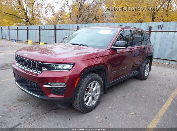 1C4RJHBG2PC528127 2023 JEEP GRAND CHEROKEE Maroon წინა მარცხენა ხედი სამი მეოთხედიდან