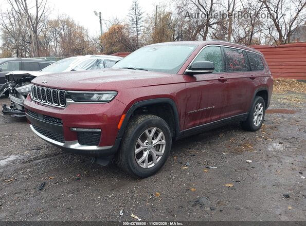 1C4RJKBGXM8141854 2021 JEEP GRAND CHEROKEE L Burgundy Front left