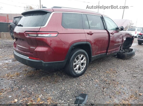 1C4RJKBGXM8141854 2021 JEEP GRAND CHEROKEE L Burgundy Rear right