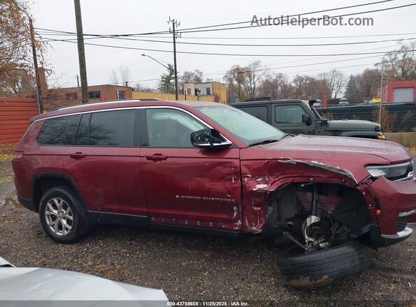 1C4RJKBGXM8141854 2021 JEEP GRAND CHEROKEE L Burgundy Rear interior view