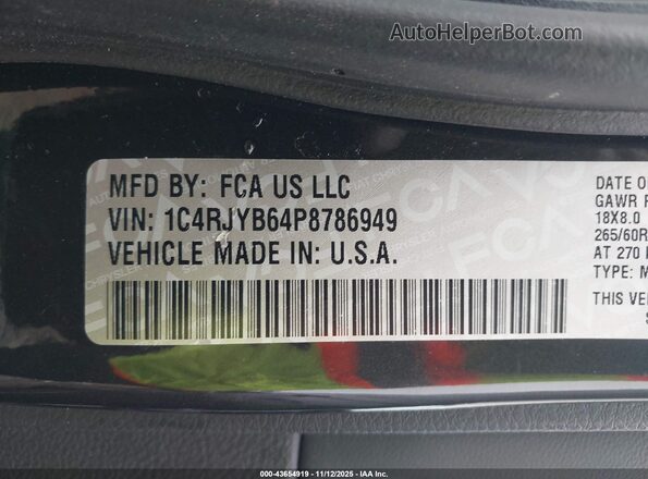 1C4RJYB64P8786949 2023 JEEP GRAND CHEROKEE 4XE Black ძრავის განყოფილების ხედი
