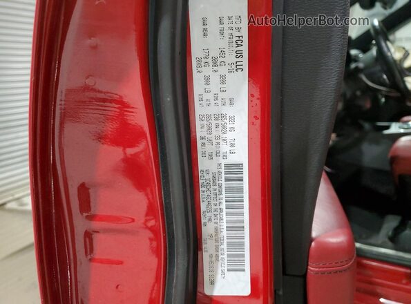 1C4SDHCT4GC446226 2016 DODGE DURANGO Red Vista de la etiqueta del VIN