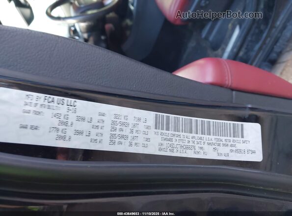 1C4SDJCT0HC666276 2017 DODGE DURANGO Black Շարժիչի բաժամունքի տեսք