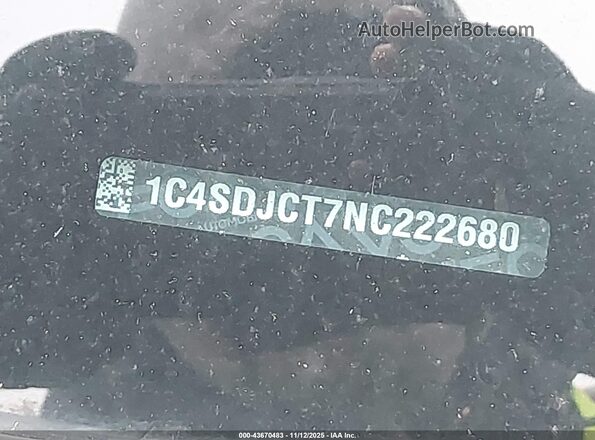1C4SDJCT7NC222680 2022 DODGE DURANGO Gray 