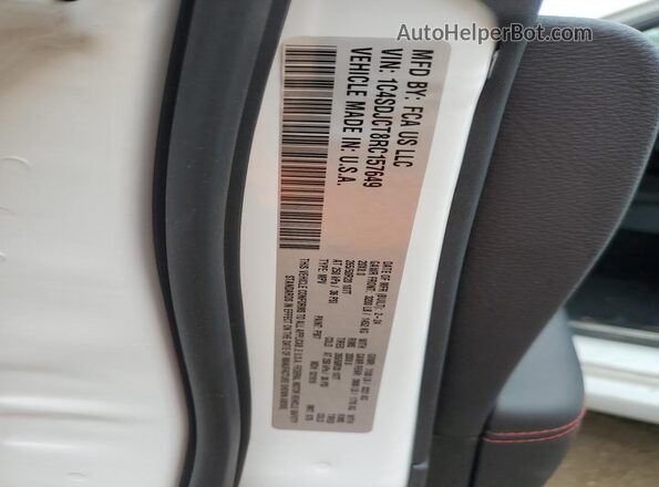 1C4SDJCT8RC157649 2024 DODGE DURANGO Белый Панорамный вид салона 360°